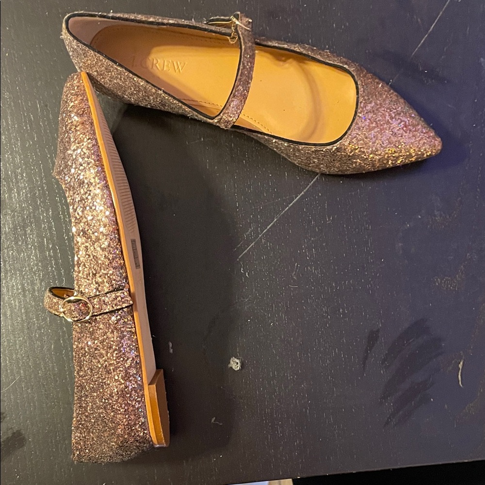 J. Crew Women's Sparkling Mary Jane Flats - Gold